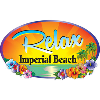 OK4 Imperial Beach Relax Sunset Oval (0114 00156 14) Sticker