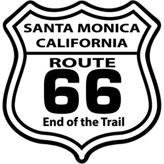 Santa Monica California   End of the Trail Shield Sticker