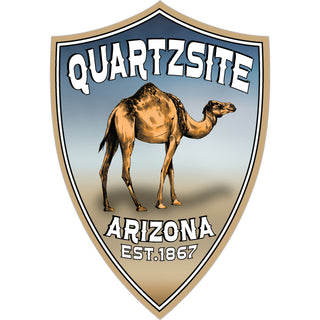 Quartzsite  Arizona   Camel Shield Sticker