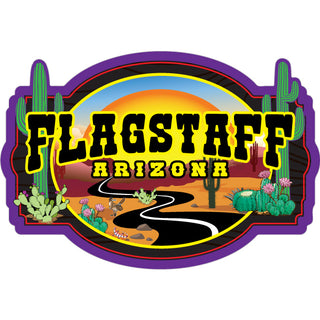 Flagstaff  Arizona   Winding Desert Road Sticker