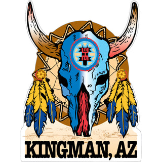 Kingman Skull Sun Catcher Sticker