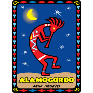 Alamogordo  New Mexico   Red Kokopelli Night Scene Sticker