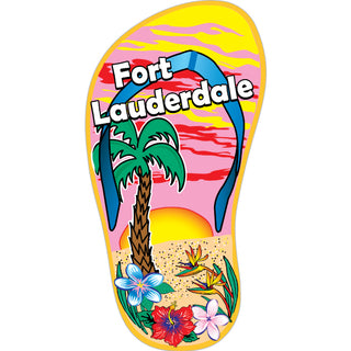 Ft Lauderdale Flip Flop Palm Tree Sticker
