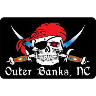 OUTER BANKS PIRATE SKULL WITH SWORDS Sticker