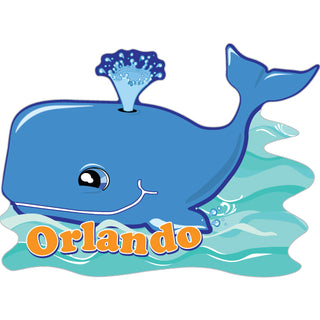 OK4 Orlando  FL Cartoon Whale Sticker