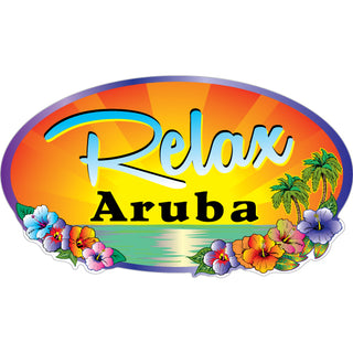 Aruba   Relax Beach Scene Sticker