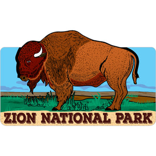 Zion National Park Bison Sticker