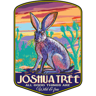 OK4 Joshua Tree Desert Hare Abstract Sticker
