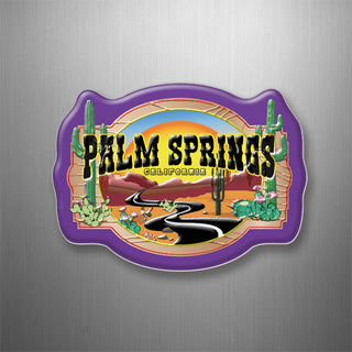 Palm Springs  California   Winding Desert Road 3D Magnet