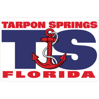 OK4 Tarpon Springs Letters w Anchor (48944) Sticker