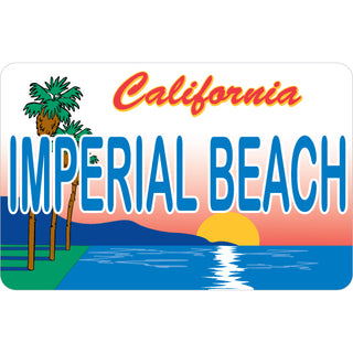 Imperial Beach CA California Palms Sunset License Plate Sticker
