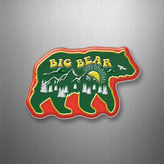 BIG BEAR GREEN BEAR MOUNTAIN SCENE 3D Magnet