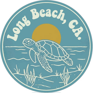 LONG BEACH TURTLE CIRCLE Sticker