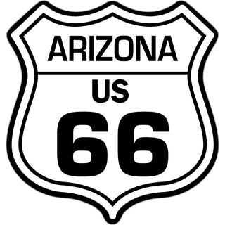 Arizona   Black and White Shield Sticker
