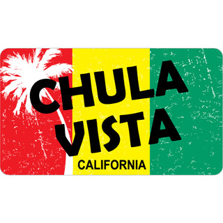 OK4 Chula Vista  CA Rasta Flag w Palm Sticker
