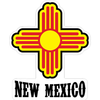 New Mexico   Red & Yellow Zia Sticker