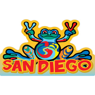 San Diego   Peace Frog Sticker