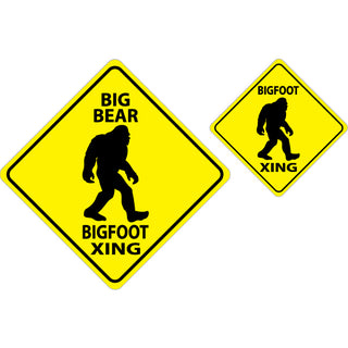 Big Bear  CA   Bigfoot Crossing Diamond Sticker