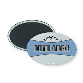 Idyllwild  California   Blue Banner Mountain Oval Oval Badge Magnet
