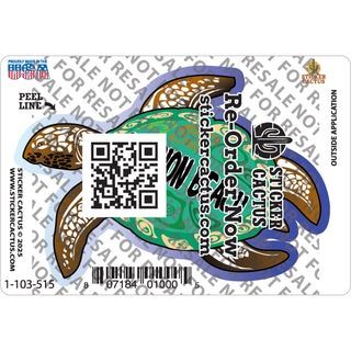 Mission Beach Green Turtle Sticker
