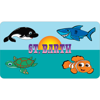St Barth  Sea Creatures Sticker
