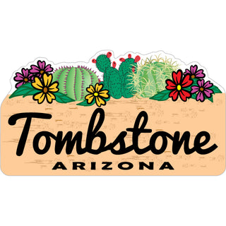 Tombstone  Arizona   Triple Cactus Sticker