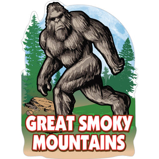 Great Smoky Mountains   Bigfoot in the Woods Sticker