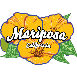 Mariposa  California   Triple Poppy Flowers Sticker