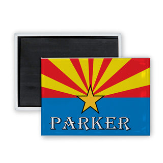 Parker   Arizona Flag Rectangle Badge Magnet
