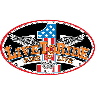 Novelty   Live to Ride Ride to Live Horizontal Sticker