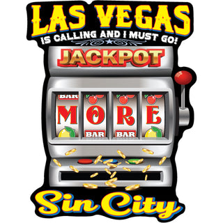 Las Vegas  Sin City   Jackpot Slot Machine Sticker