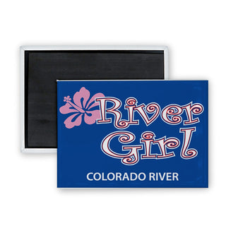 Colorado River River Girl Oval Rectangle Badge Magnet