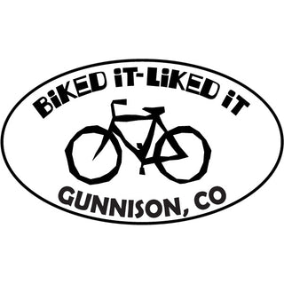 OK4 Gunnison CO Biked it Liked it Oval Sticker