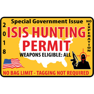 ISIS Hunting Permit Sticker