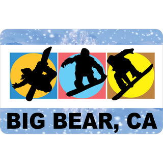 Big Bear  CA 3 Snowboarders Sticker