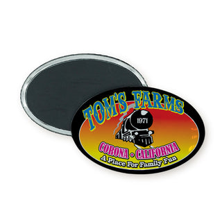 Toms Farms   Train Ride Oval Oval Badge Magnet