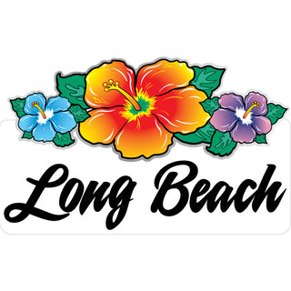 OK4 Long Beach Triple Hibiscus (00108) Sticker