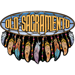 Old Sacramento   Wide Dreamcatcher Sticker