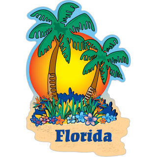 Florida   Palms Sunset Sticker