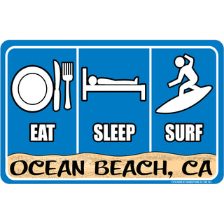 OK4 Ocean Beach  CA Eat Sleep Surf (00180) Sticker