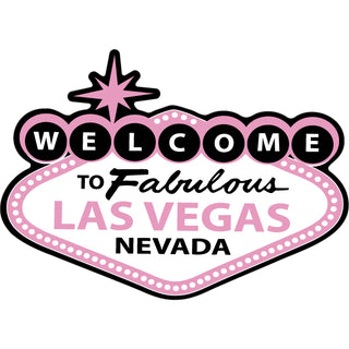 Las Vegas  Nevada   Pink Welcome Sign Sticker