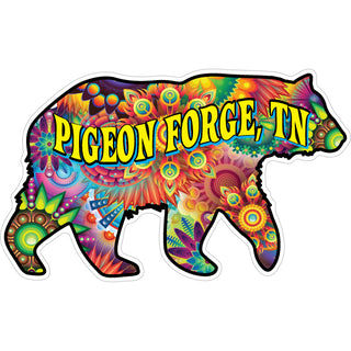 Pigeon Forge  TN   Psychedelic Bear Sticker