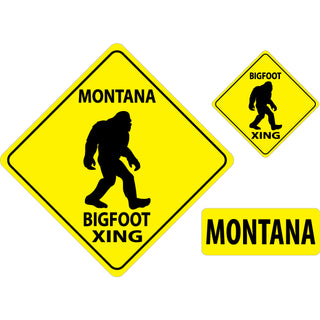 OK4 Montana Bigfoot Crossing Diamonds Sticker