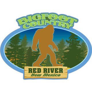 Red River  New Mexico   Bigfoot Country Sticker