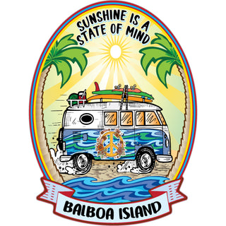 Balboa Island   Sunshine Is A State Of Mind Van Sticker