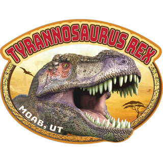 Moab  UT Tyrannosaurus Rex Head Oval (0425 01057 14) Sticker