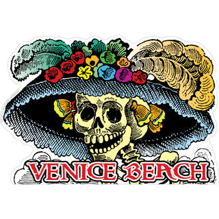 Venice Beach   Day of the Dead Colored Katrina Sticker