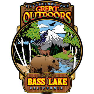 Bass Bass Lake  California   Great Outdoor Sticker