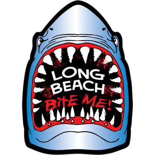 Long Beach CA Bite Me Shark Sticker