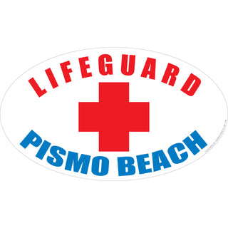 Pismo Beach  California Lifeguard Oval Sticker